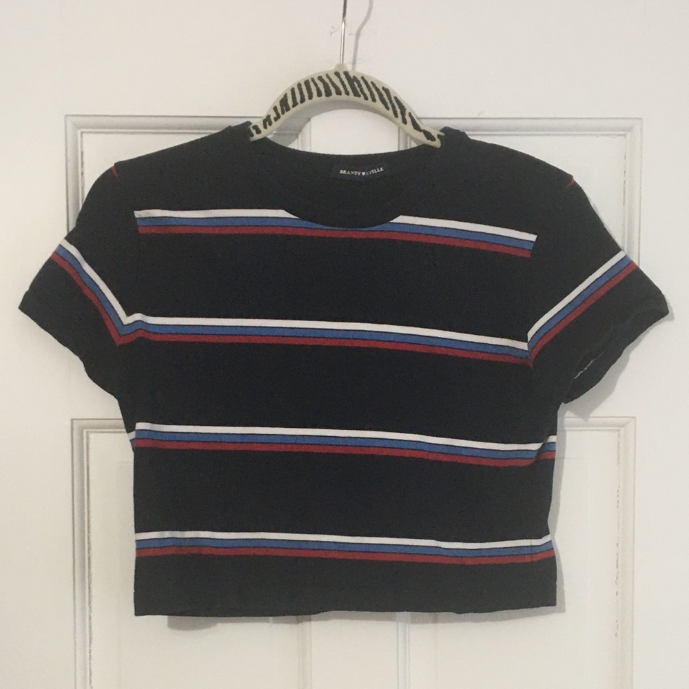 Helen Striped Crop Top Brandy Melville